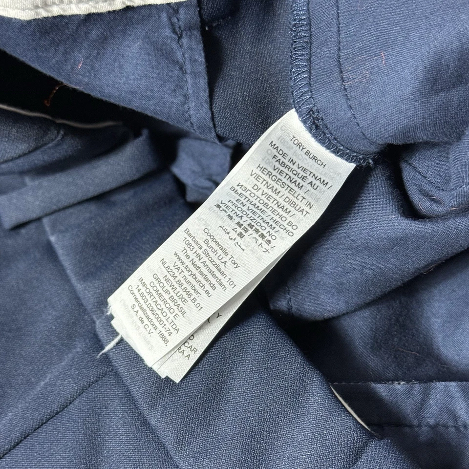 Tory Burch Sport Pants Womens 6 Navy Tech Twill Golf Performance Outdoors Ankle - Image 3 of 4