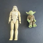 Vintage Kenner Star Wars Imperial Stormtrooper  1977 & Yoda 1980 Action Figures