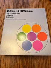 Bell  Howell 16 Slide Cube Cartridge Library W Slides - See pics for Locations 