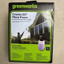 Greenworks Premium Foam Cannon, 1/4-inch Quick Connect, Adjustable, Max 3700 PSI