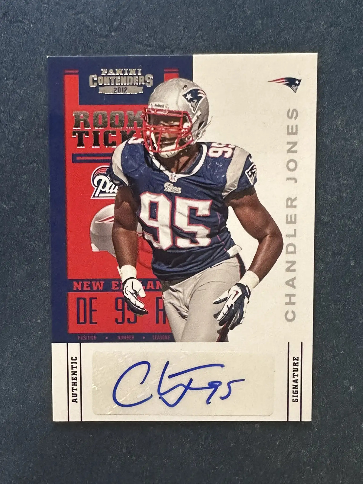 2012 Panini Contenders Chandler Jones Autograph Patriots RC