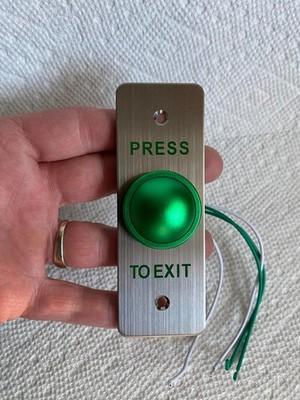 Elegant Stainless Steel Push to Exit Button for Door Access Control -  Rated