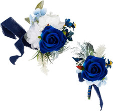 Corsage and Boutonniere Set for Wedding Prom Homecoming Men Groom Groomsmen Arti