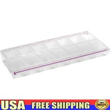 Clear Organizer Box 14 Section Multi-Purpose Lockable Craft Storage Container US
