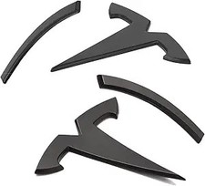 Model Y Accessories for Emblem Sticker 2PCS/Set 2024 2023 2 Color: BLACK-2 Pcs