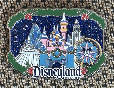 Disney Disneyland Resort DLR Park Icons Merry Christmas 2025 Pin