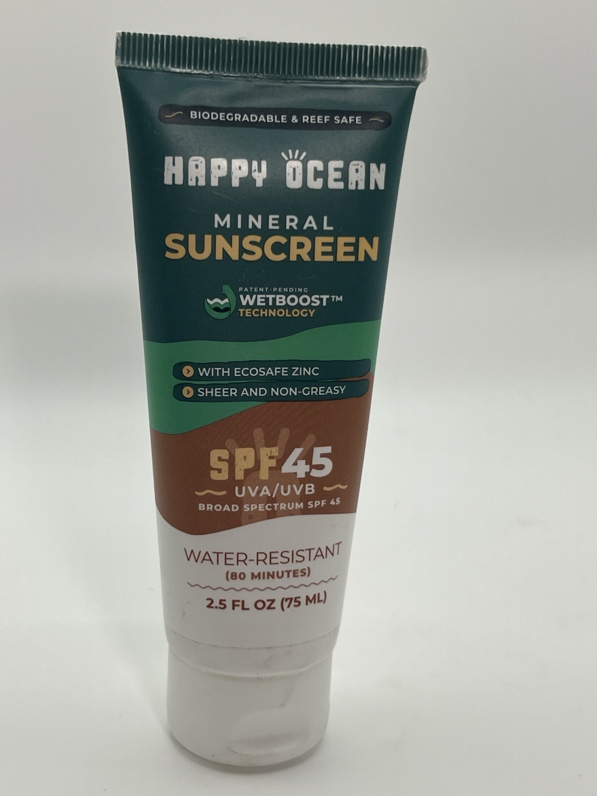 Happy Ocean Mineral Sunscreen SPF 45 2.5 Oz