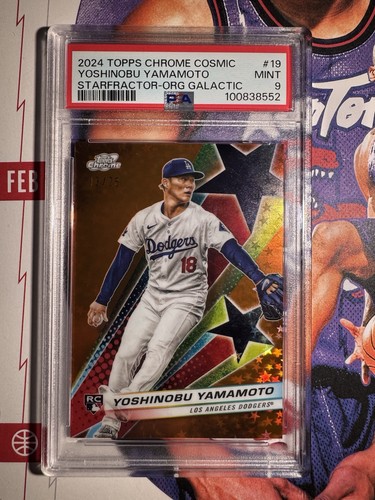 2024 Topps Cosmic Chrome - Starfractor arancione Yoshinobu Yamamoto /25 - Foto 1 di 2