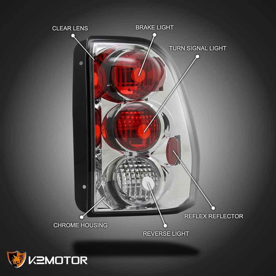 Fits 2002-2009 Chevy Trail Blazer Tail Lights Rear Brake Lamps Left+Right 02-09 Foto 3 de 4