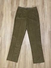 VTG 90s Khyber Khaki Corduroy Trousers 34R USA Made NWT Pleated Unhemmed