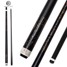 Carbon Fiber Pool Cue 2-Piece Billiard Stick 11.8mm Radial Pin 58"19oz GoldBlue