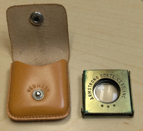 Bowers Ink Co. German Brass Folding Printers Loupe Magnifying Glass