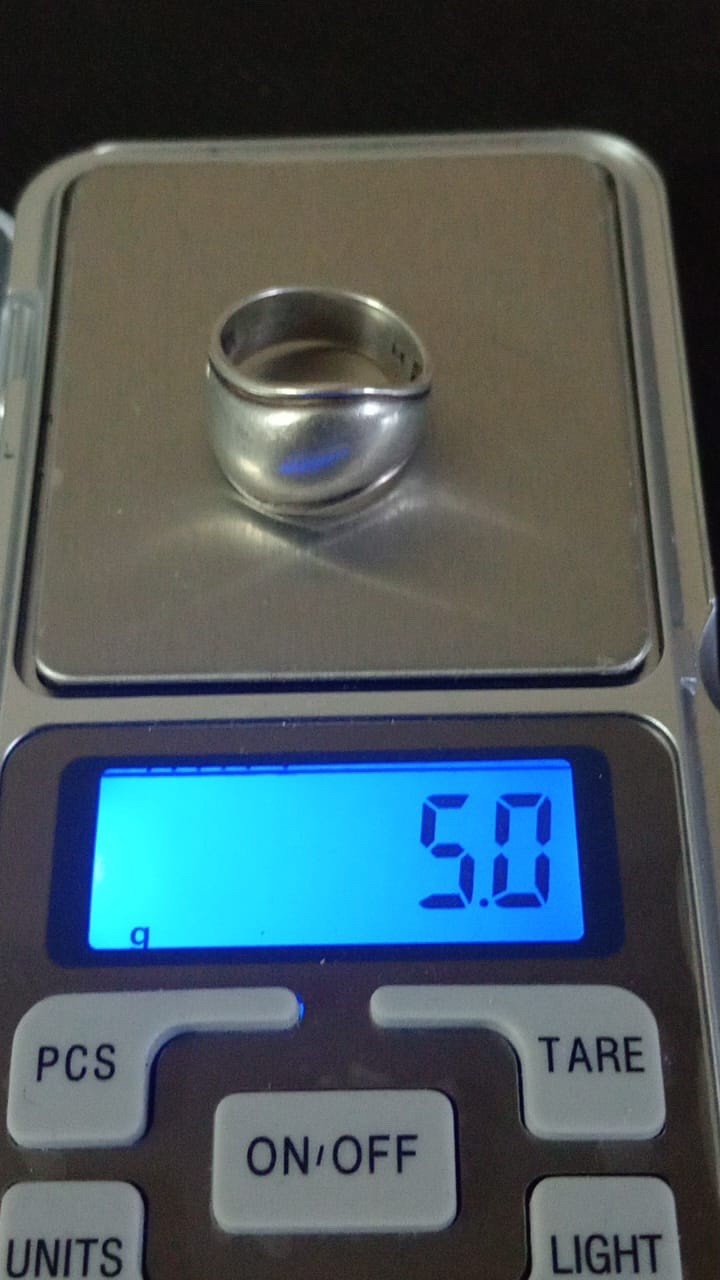 Chunky Solid 925 Sterling Silver Ring Wide Band D… - image 1