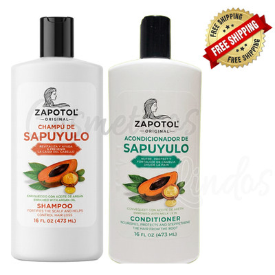 2 pcs Sapotol Original Shampoo & Cond. Sapuyulo enriched with Argan Oil 16 oz ea
