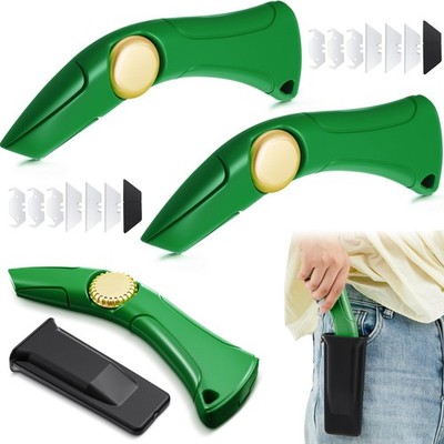 2 Pack Heavy Duty Fixed Roofing Knife with Hook and Blade, Navajas Para Carpe...
