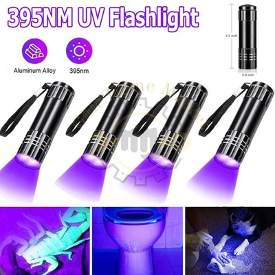 NOVA-TRENDSHOP 4PCS UV Flashlight Black Light Super Bright 120000lm Torch Ultra Violet Lamp LED