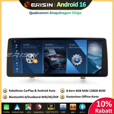12.3"128GB Android 16 Autoradio GPS Navi CarPlay DAB BMW 3er E90 E91 E92 E93 CCC - Bild 1 von 4