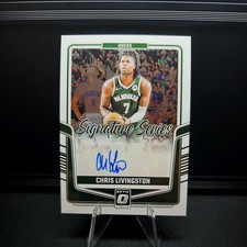 Chris Livingston 2024-25 Donruss Optic Signature Series #SS-LIV Milwaukee Bucks