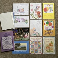 Vtg 80's Current Greeting cards Lot Of 10 W/ EnvelopeEnvelopes Unused Birthday