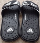 2x Adidas Performance Adissage SC Sandals size 10 + 11 Black/White + Black/slime — photo 6