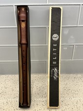 Vintage Hopf 12" Wooden 2-Piece Recorder W/Original Box - Soprano 