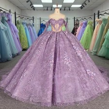 Lace Appliques Quinceanera Dress for Girls Illusion Bow Lace-up Sweep Train