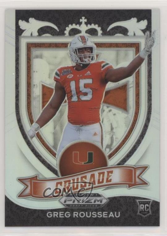 2021 Panini Prizm Draft Picks Crusade Silver Prizm Greg Rousseau #179 2l4