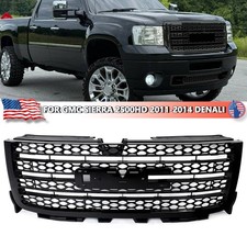 Front Upper Grille Black Honeycomb Style For Gmc Sierra 2500 Hd 3500 Hd 2011-14