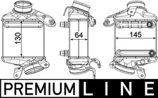 Ladeluftkühler PREMIUM LINE MAHLE CI 186 000P für BMW F02 F01 E71 F12 E70 X6 F10