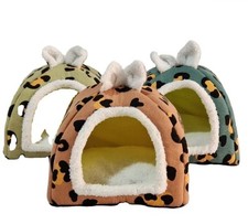 Dog Cat Pet Yurt House Cave Home Bed Warm Nest Soft Healthy Unti Scratch Bite