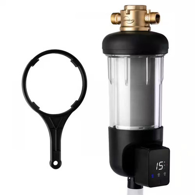 Nsf-Certified 50-Micron Jumbo Auto-Flush Spin down Sediment Water Filter, 1 In.