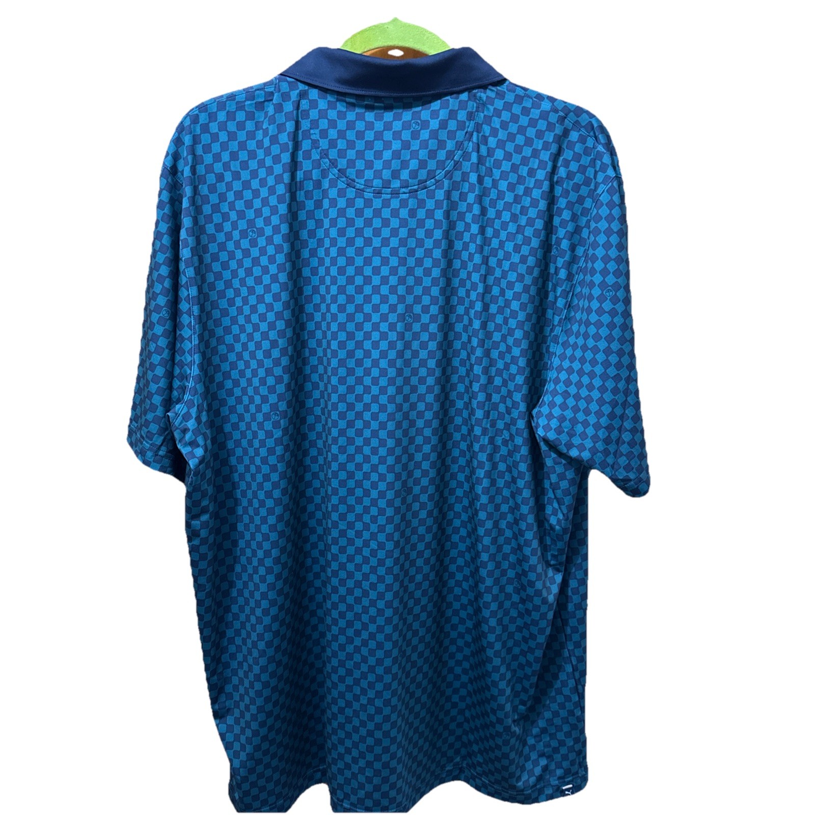 Puma X AP Mattr Checkered Cold Green/Deep Navy Shirt Men Size Extra Large  thumbnail 5