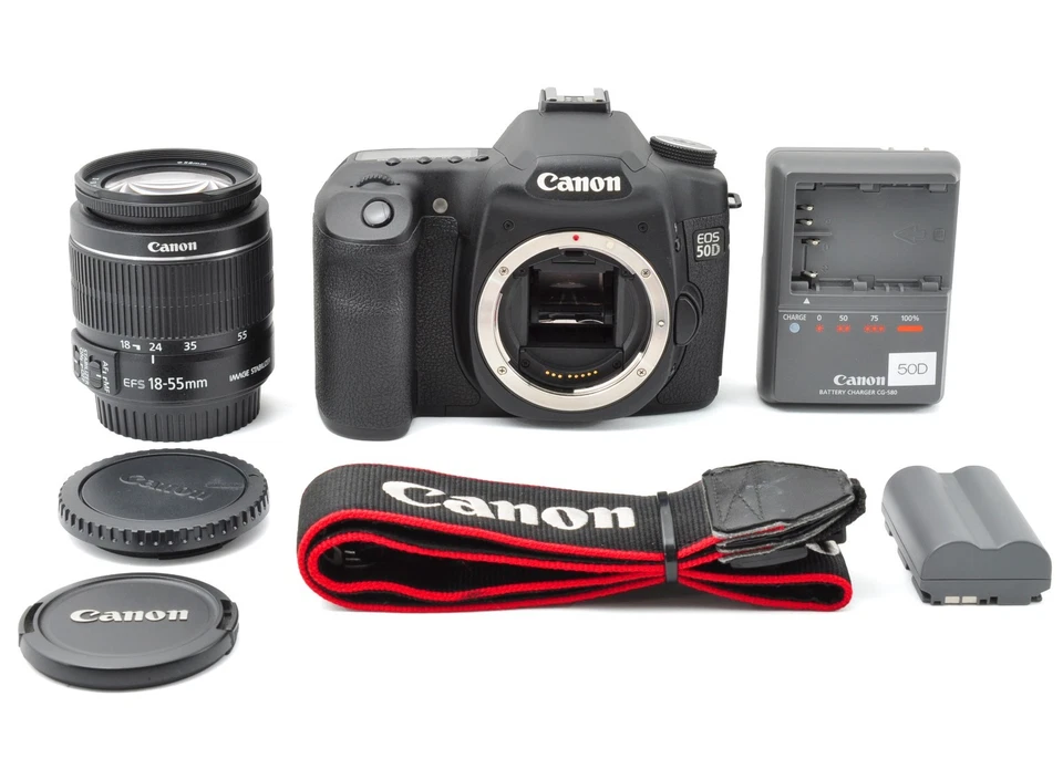 Canon EOS 50D + EF-S 18-55mm IS II [3644 Shots] 15.1MP DSLR Camera Zoom Lens Kit - Image 2 of 4