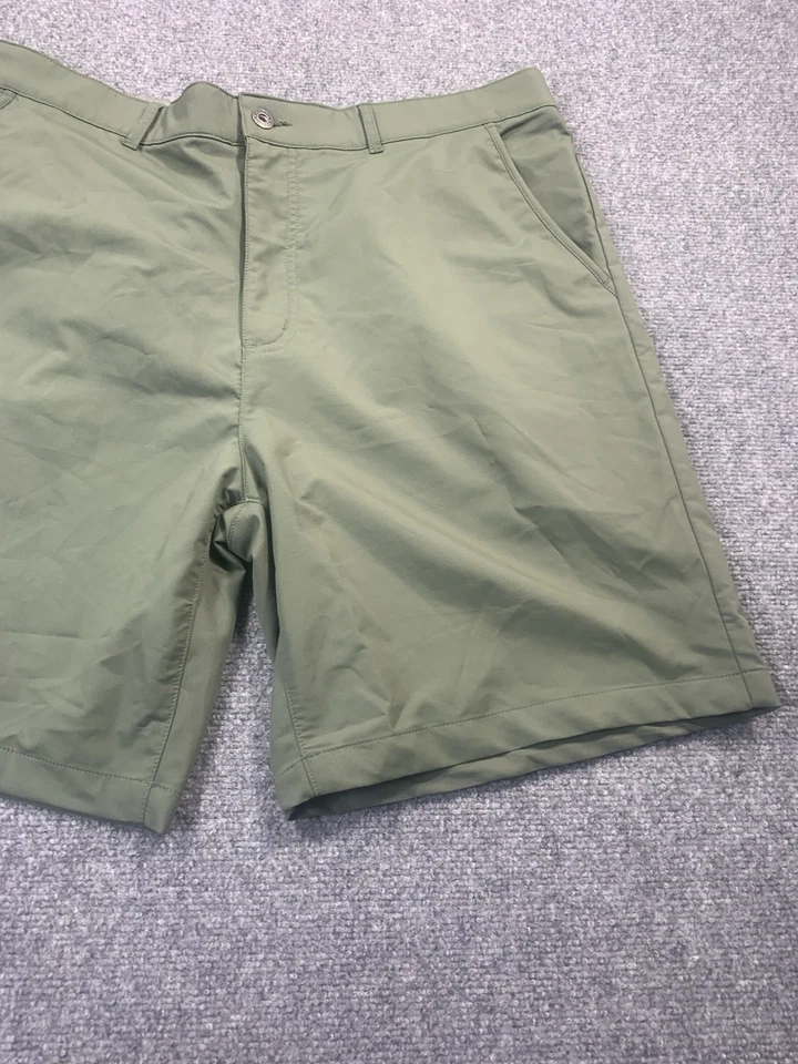 Pantalones Cortos Gerry Para Hombre Talla 38 Verde Cinturón Lazos Bolsillos Carga Informales Exterior Foto 3 de 4
