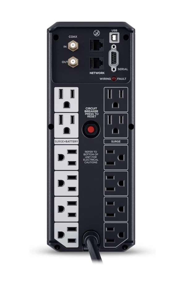 CYBERPOWER CP1500AVRLCD3 INTELLIGENT LCD UPS SYSTEM, 1500VA/900W - BLACK - Image 2 of 4