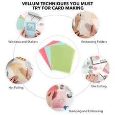 30pcs/Pack Frosted Vellum Paper Sheets Heat Resistant Translucent Tracing Paper