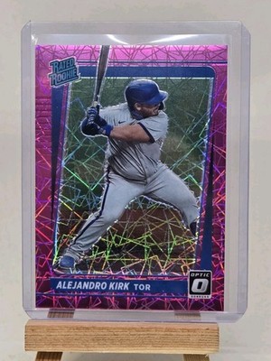 Alejandro Kirk /249 Pink Velocity Rated Rookie 2021 Panini Donruss Optic