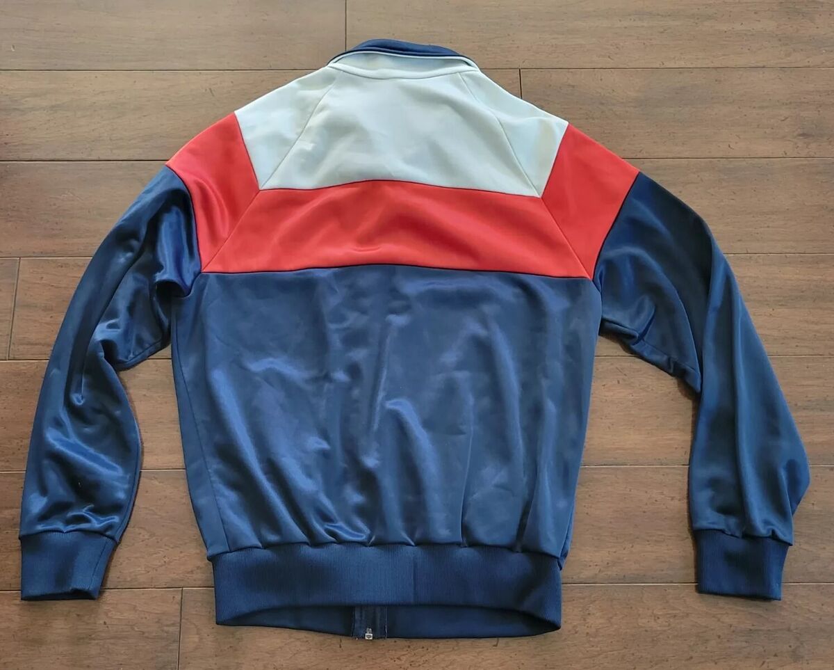 Vintage 1980s Adidas Full Zip Multicolored Track Jacket Mens Vintage 1980s Adidas Full Zip Multicolored Track Jacket Mens