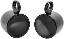 Pair MAC80B 7.7" Black Aluminum Wakeboard Tower Speaker Pod Enclosures