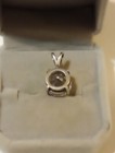 EARTHMINED GIL CERT. GEM TESTED HEATED WHITE SAPPHIRE 9.87 CT 925 SILVER PENDANT — photo 3