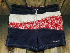 Tommy Hilfiger Hawaiian Swim Trunks Size Large 36-38 Floral Swimwear Lined