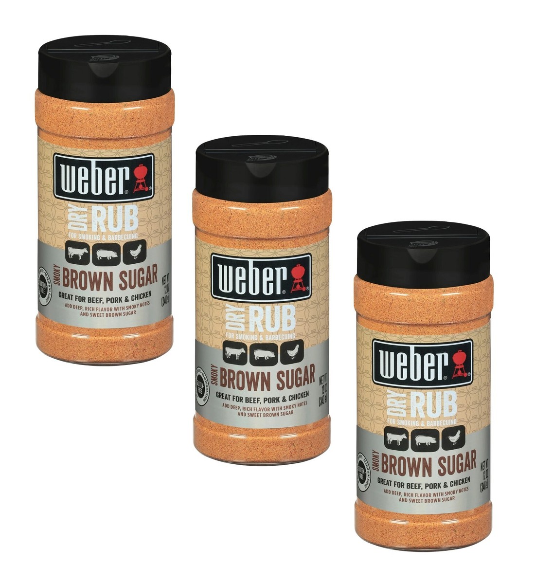 Weber Smoky Brown Sugar Dry Rub Pack (12 oz Each) Sweet
