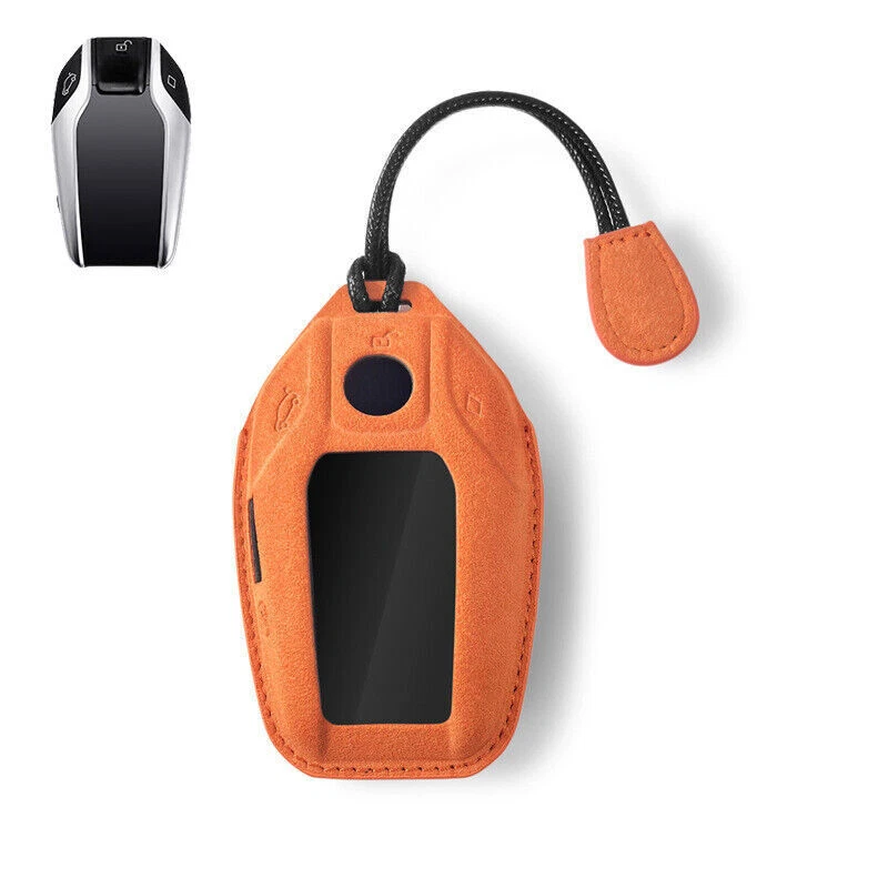 Bolsa capa chaveiro de carro couro camurça para BMW 740i 730Li I8 G30 X4 X5 7 G12 - Imagem 4 de 4