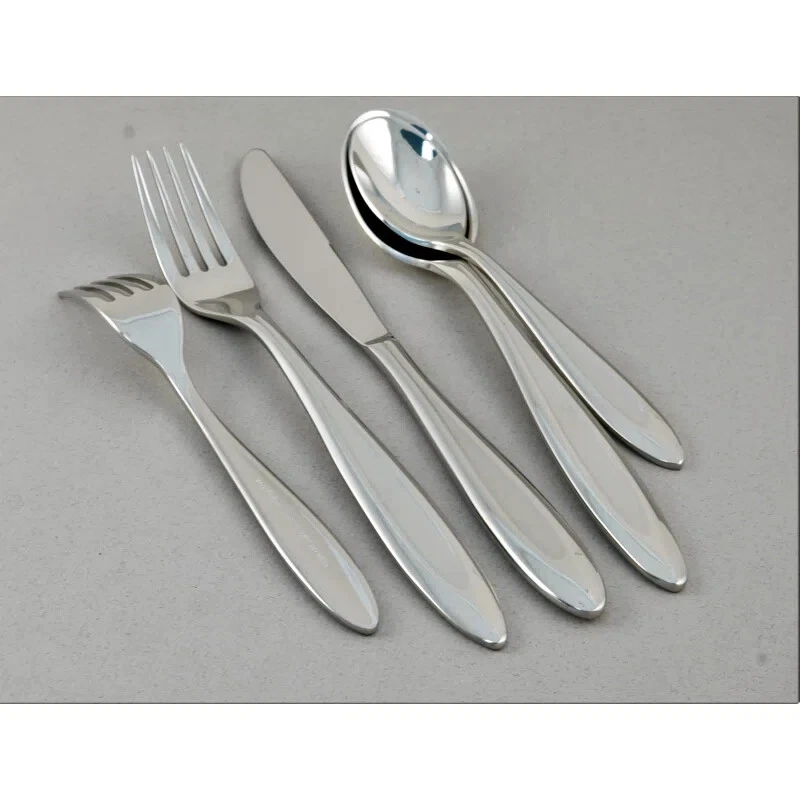 Ginkgo/Helmick Fontur Satin 5 Piece Dinner Set. - Image 2 of 3