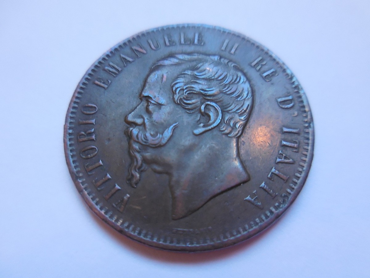 Original old coin dated 1886- 10 centesimi- Vittorio