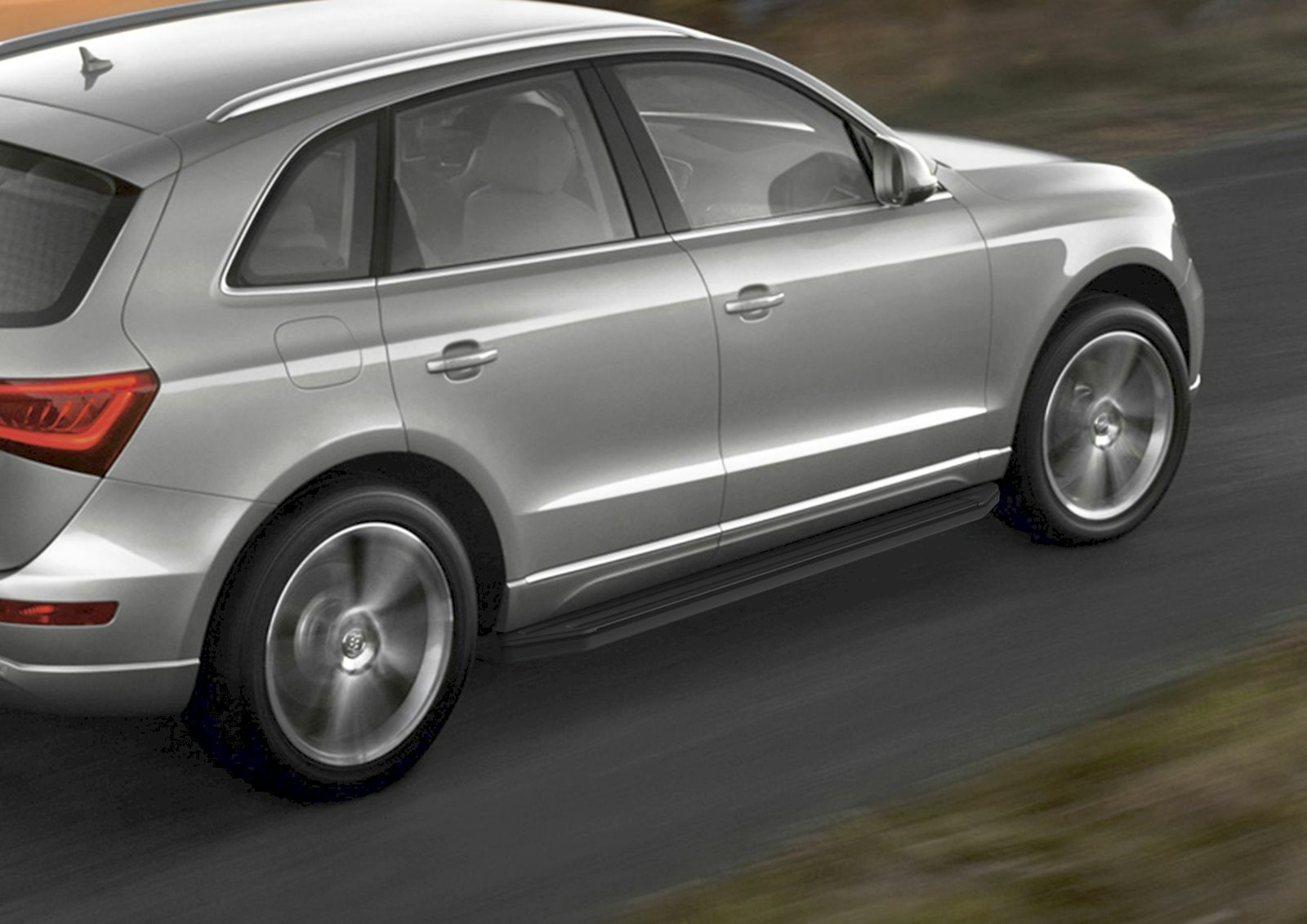 Marche-pieds de luxe RIVAL Premium Black en alu pour Audi Q5