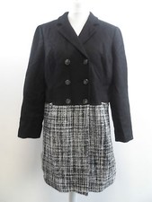 Together Black Grey Tweed Panel Coat Size 18 Uk Rrp £99 Box1 Vv 03