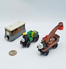 Thomas Friends Wooden Railway Train Tank Engine - Trevor Toby  Harvey Lot x3