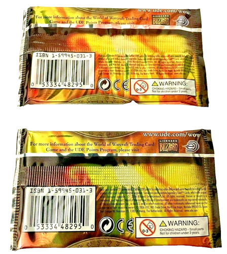 2006 World Of Warcraft TCG Heroes Of Azeroth X2 Booster Packs  Factory Sealed - Picture 3 of 3