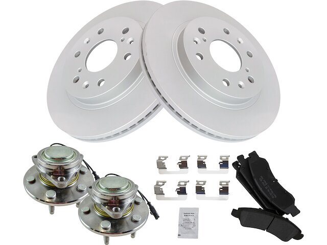 Front Brake Pad and Rotor and Wheel Hub Kit fits GMC Yukon 2008-2014 RWD 15VTFK